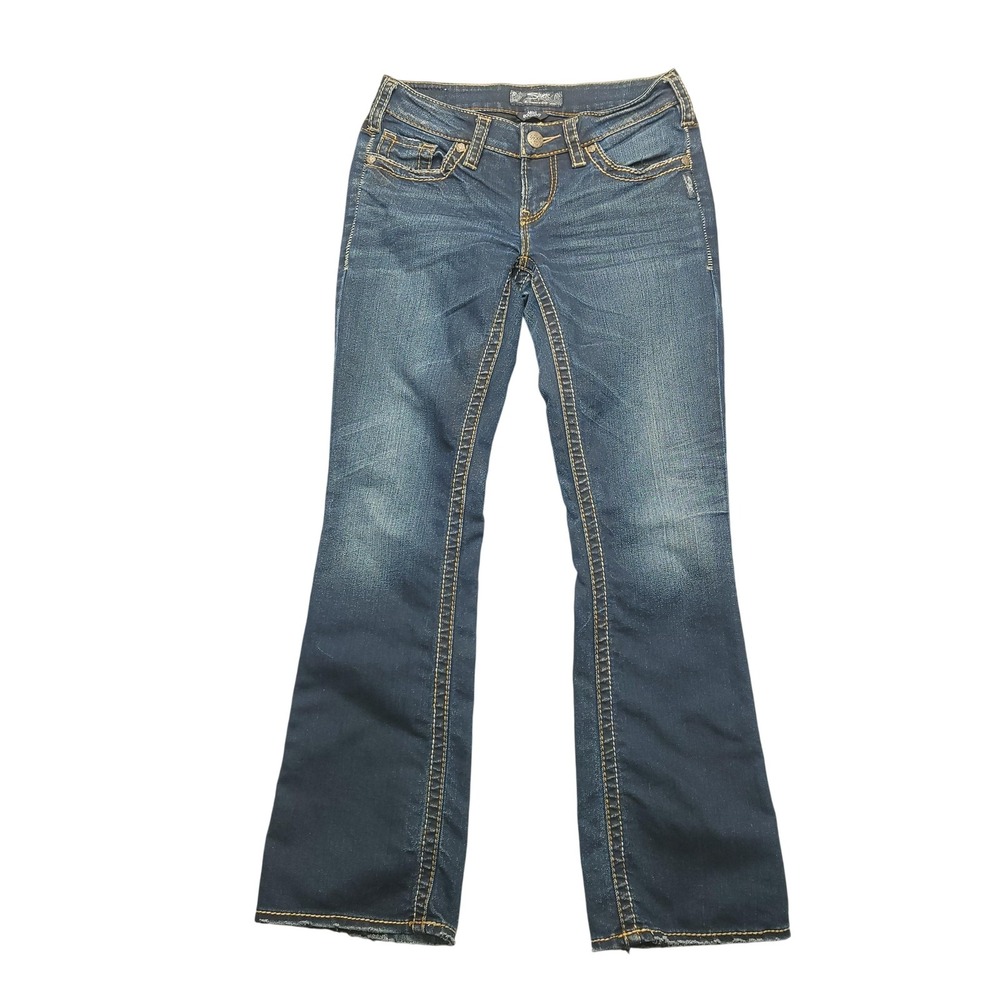 Silver Jeans Aiko Bootcut Jeans Womens‎ 27x31 Blue Medium Wash Stretch Denim